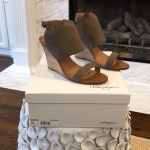 Halogen Clarette leather wedge women’s size 7